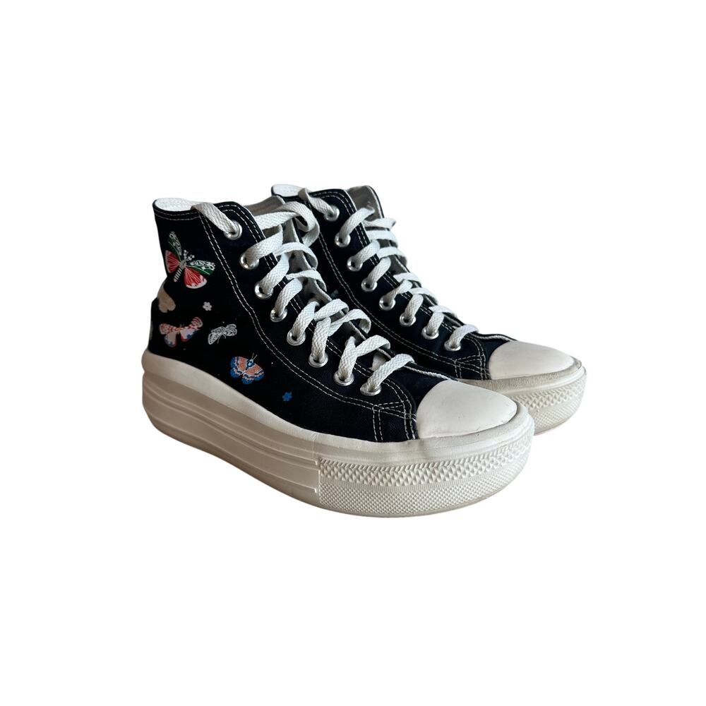 Converse Chuck Taylor All Star Move Platform Butterfly Wings Black 7.5